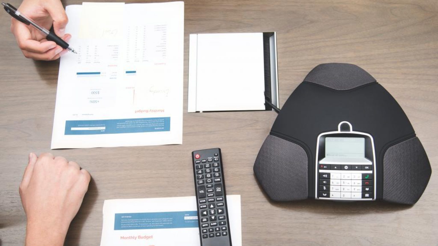 Boardroom meeting flatlay 1024x683